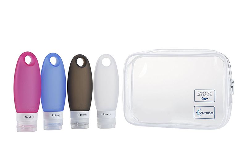 UNIQ Silikonowe butelki podróżne wielokrotnego użytku - 4 sztuki Akcesoria 1 ct