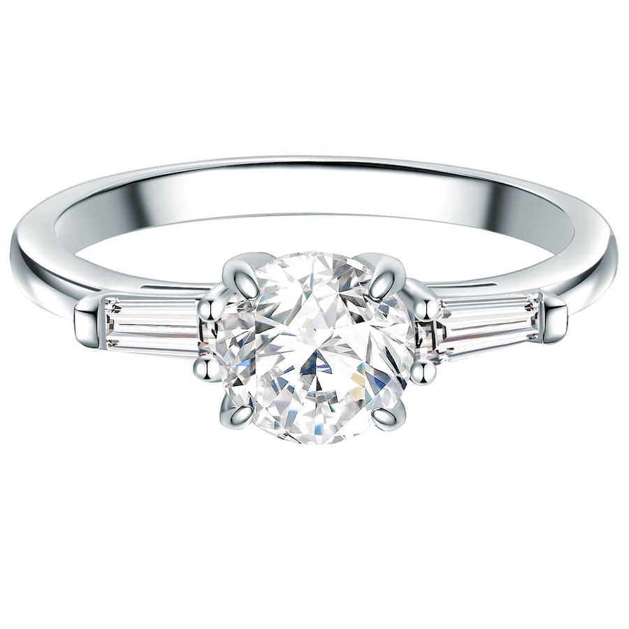 Trilani Srebrny pierścionek srebro wysokiej próby Cyrkonia srebrny Pierścionki 1 ct Damski