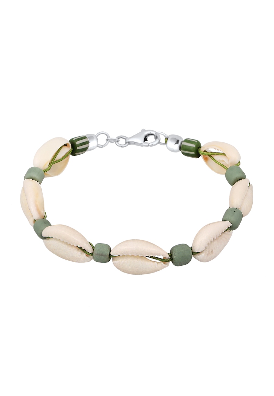 KUZZOI Męska bransoletka Surfer Style Festival z muszlami Kauri ze srebra próby 925 Sterling Silver Biżuteria męska 1 ct Męskie