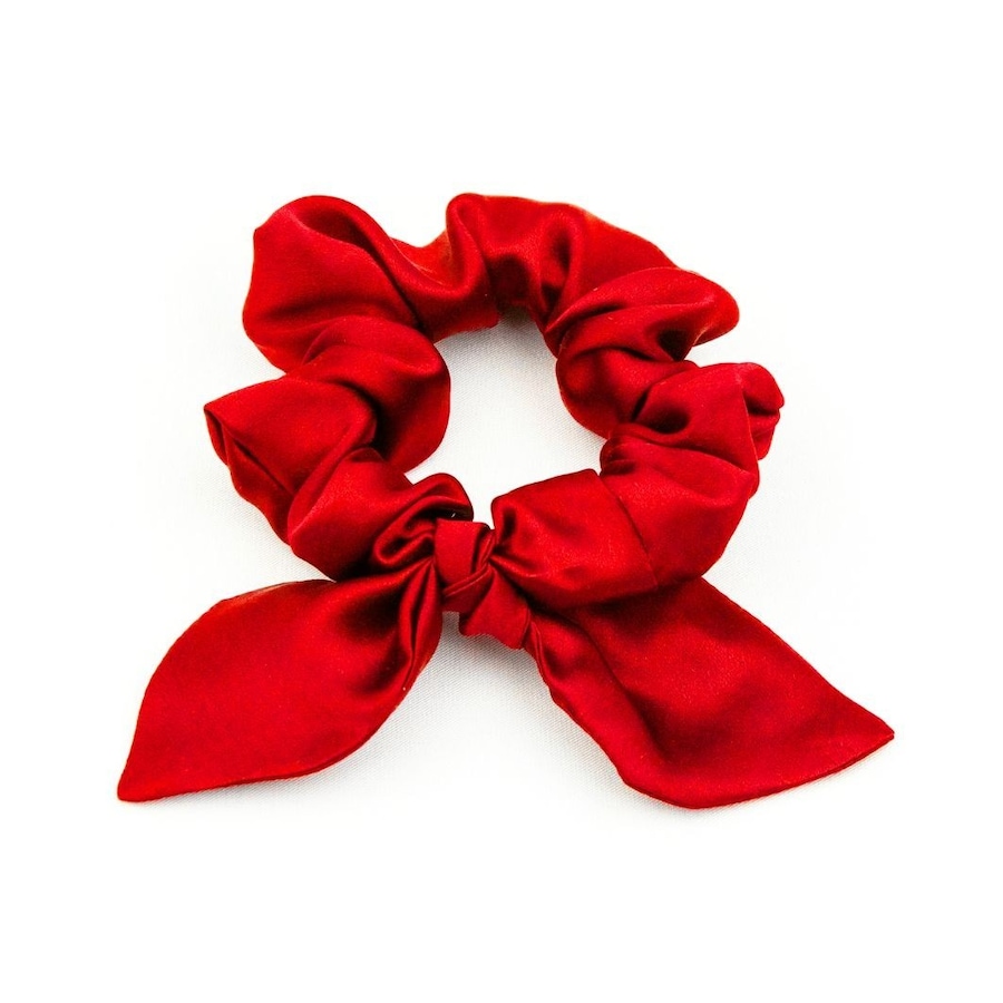 So fluffy Jedwabna gumka z uszami - czerwona Gumki do włosów 1 ct