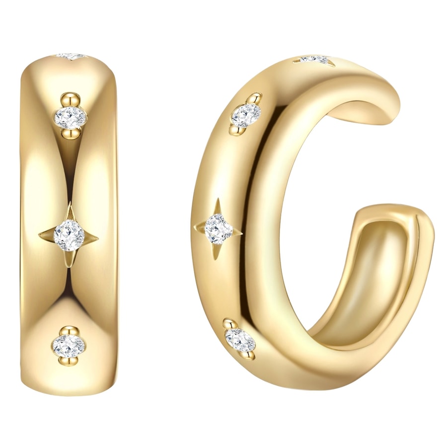 Glanzstücke München Kolczyki z Srebro wysokiej próby w Żółte złoto 1 ct Damski