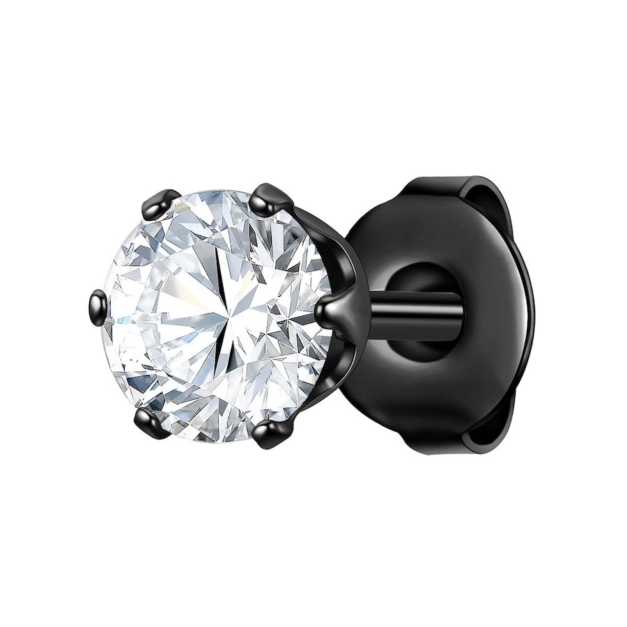 True Rebels Kolczyki Stal nierdzewna Czarny 1 ct Męskie