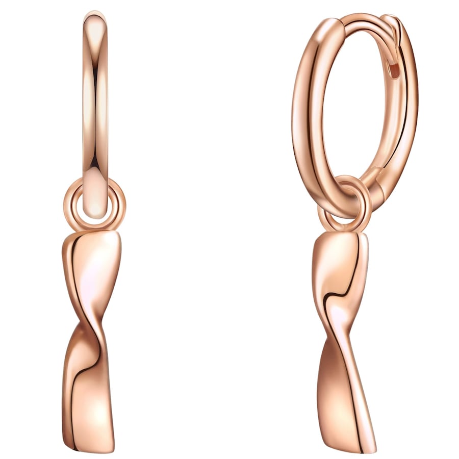 Glanzstücke München Kolczyki z Srebro wysokiej próby w Różowy złoty Kolczyki koła 1 ct Damski