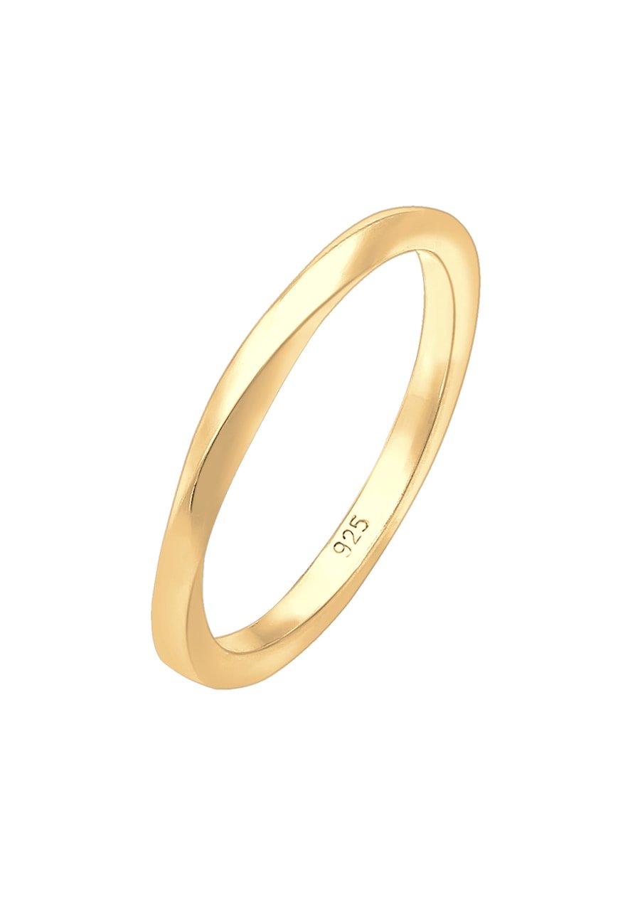 Elli Damskie Knot Ring Timeless Basic w srebra próby 925 Pierścionki 1 ct