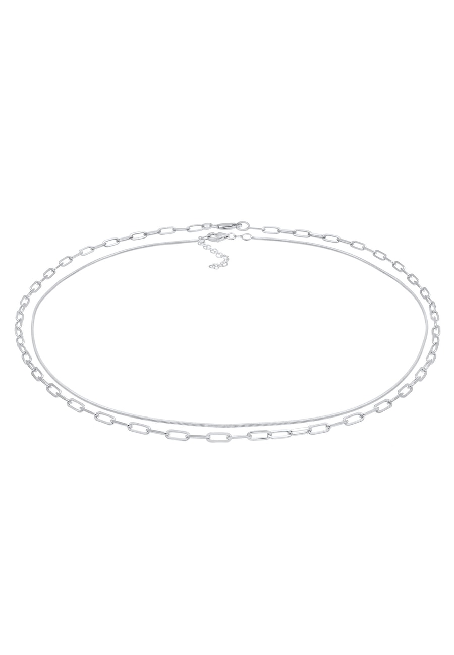 Elli PREMIUM Damski choker zestaw Basic wykonany ze srebra próby 925 Sterling Silver Naszyjniki 1 ct