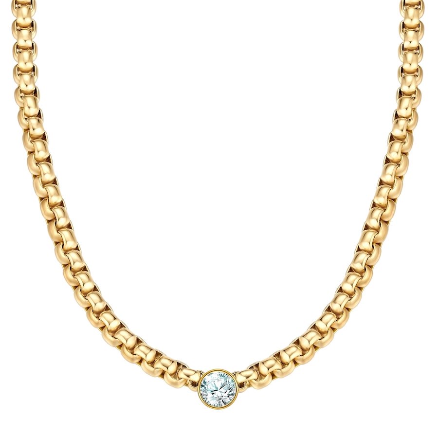 Yokoamii Naszyjnik z pozlacanego mosiadzu z Cyrkonia Naszyjniki 1 ct Damski