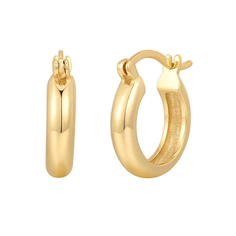 Rafaela Donata Kolczyki Srebro wysokiej próby Żółte złoto Kolczyki koła 1 ct Damski