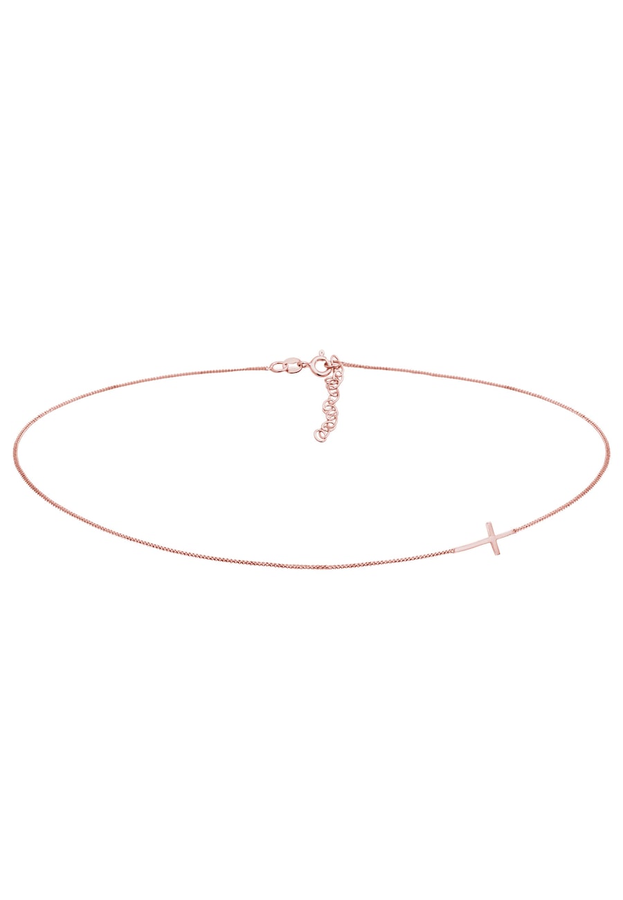 Elli Choker damski krzyżyk Basic Trend Bloger ze srebra próby 925 Sterling Silver Naszyjniki 1 ct Damski