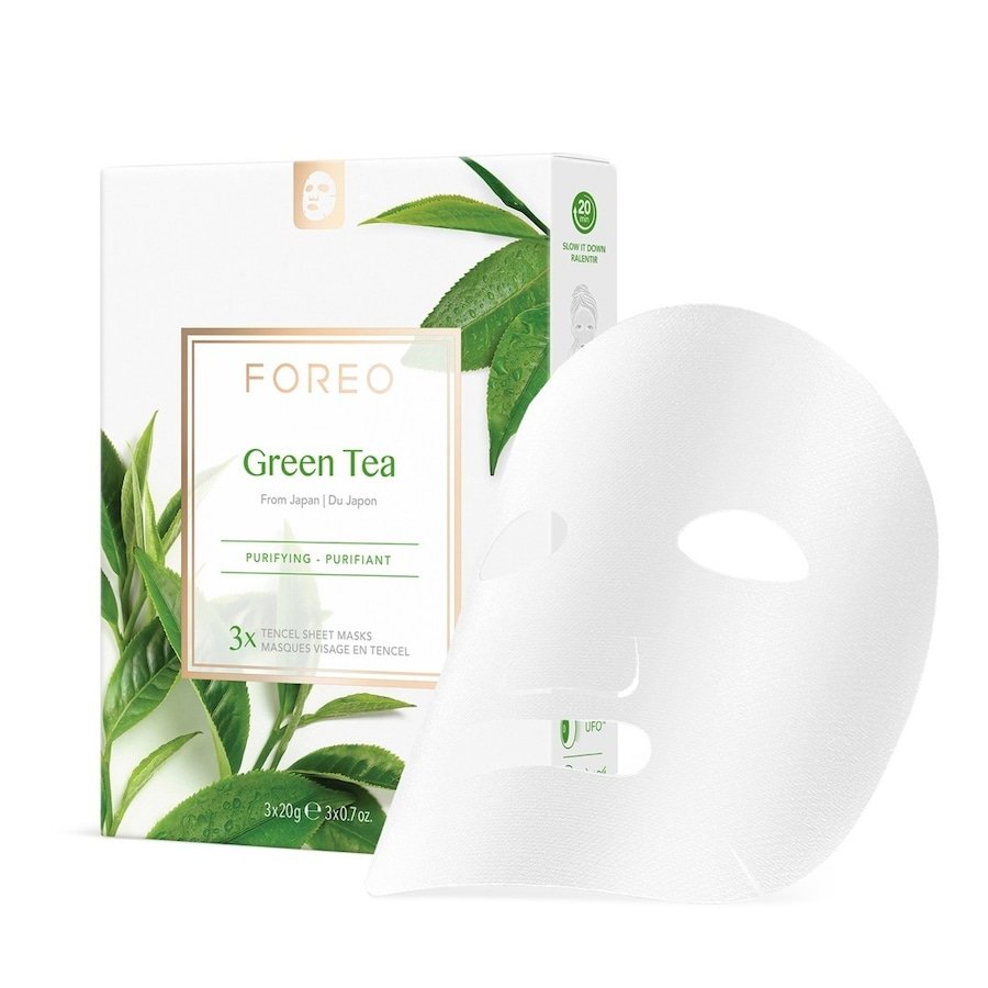 FOREO Skincare Farm To Face Sheet Mask - Green Tea Maseczki nawilżające 3 ct