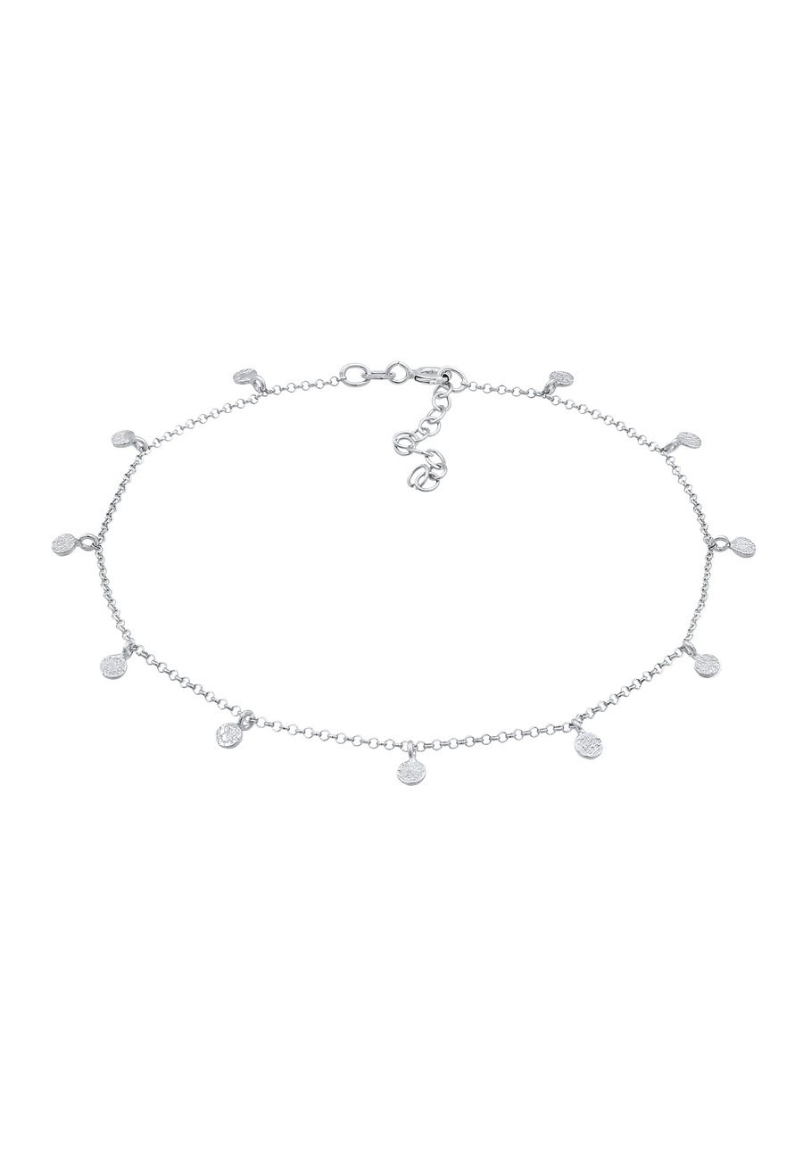 Elli Damska bransoletka na kostkę z zawieszką Organic ze srebra próby 925 Sterling Silver Bransoletki na nogę 1 ct Damski