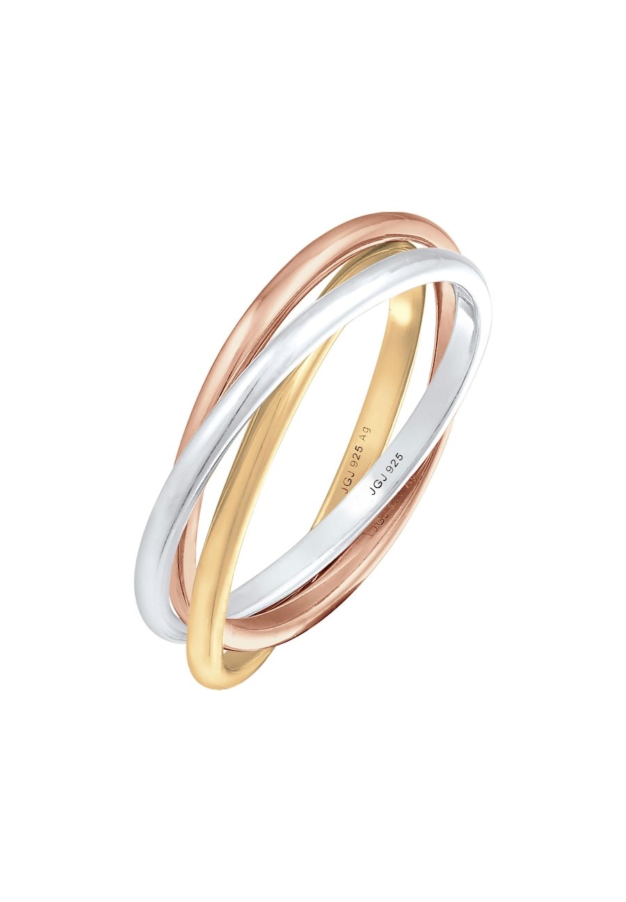 Elli Damski pierścionek Wrap Trini Look Basic Minimal w srebrze 925 Sterling Silver Pierścionki 1 ct