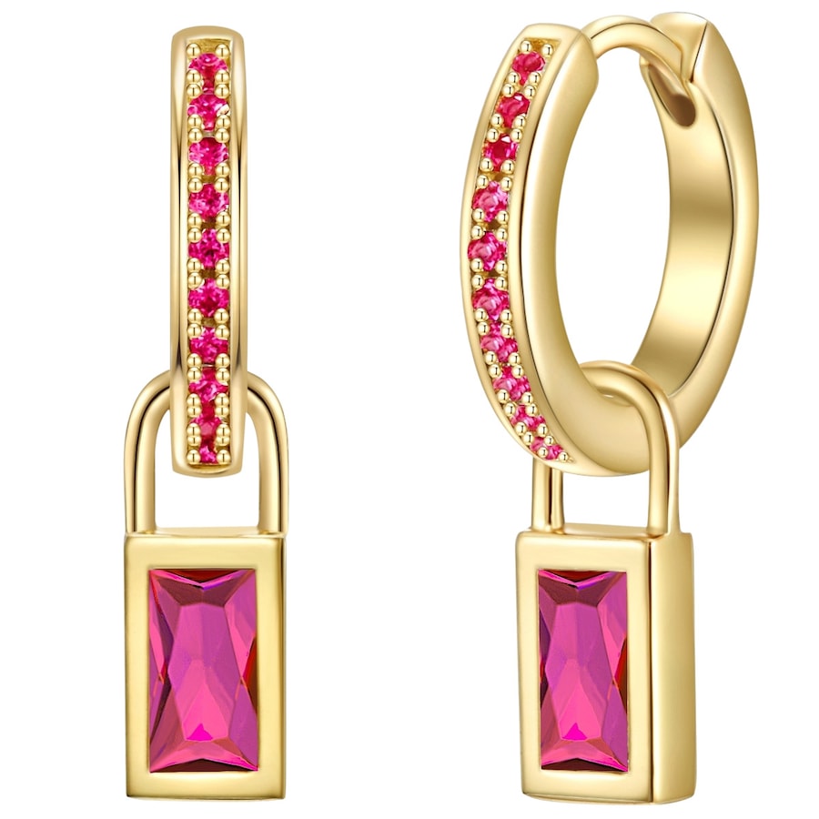 Glanzstücke München Kolczyki z Srebro wysokiej próby w Różowy złoty Kolczyki koła 1 ct Damski