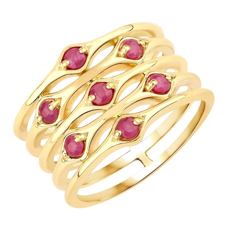 Rafaela Donata Pierścionek Srebro wysokiej próby Żółte złoto Pierścionki 1 ct Damski