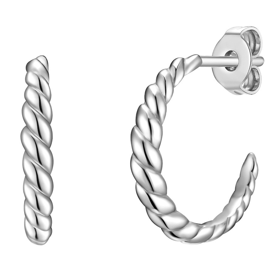 Glanzstücke München Srebrne kolczyki kreole srebro wysokiej próby srebrny Kolczyki koła 1 ct Damski