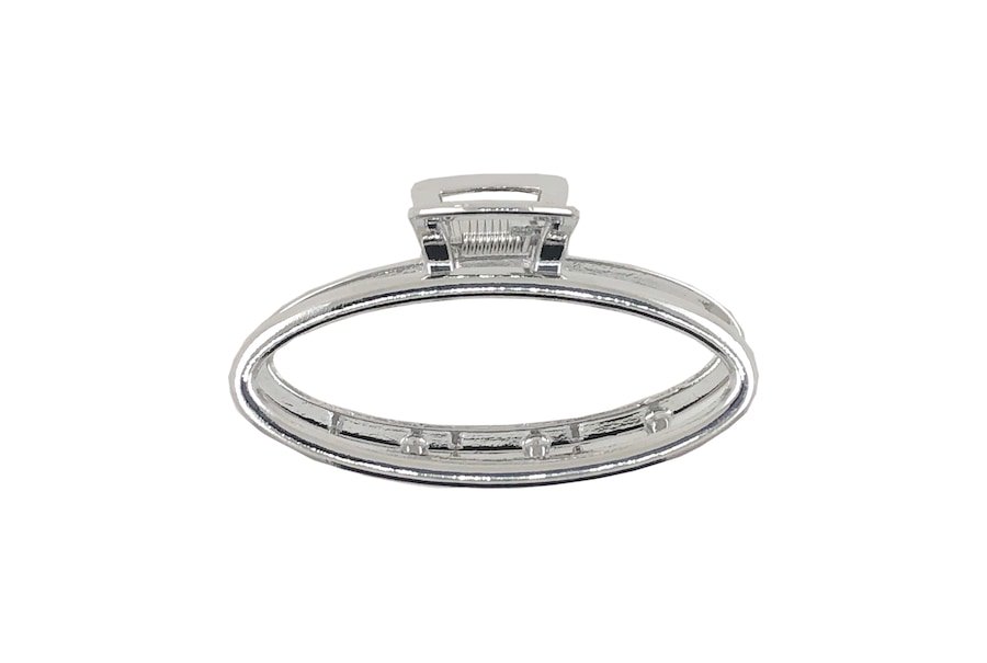 SOHO SOHO Owalna mała spinka klamra do włosów z metalu - Srebrna Klamry i spinki do włosów 1 ct Srebrny Damski