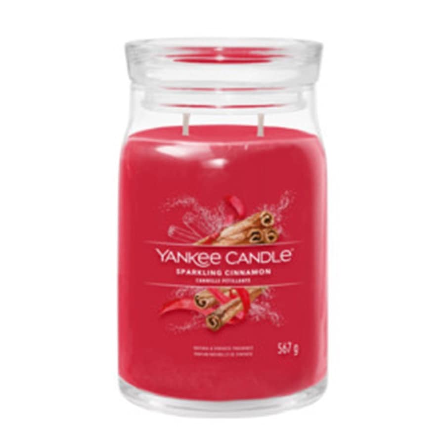 YANKEE CANDLE SIGNATURE LARGE JAR SPARKLING CINNAMON Świeczki 567 g