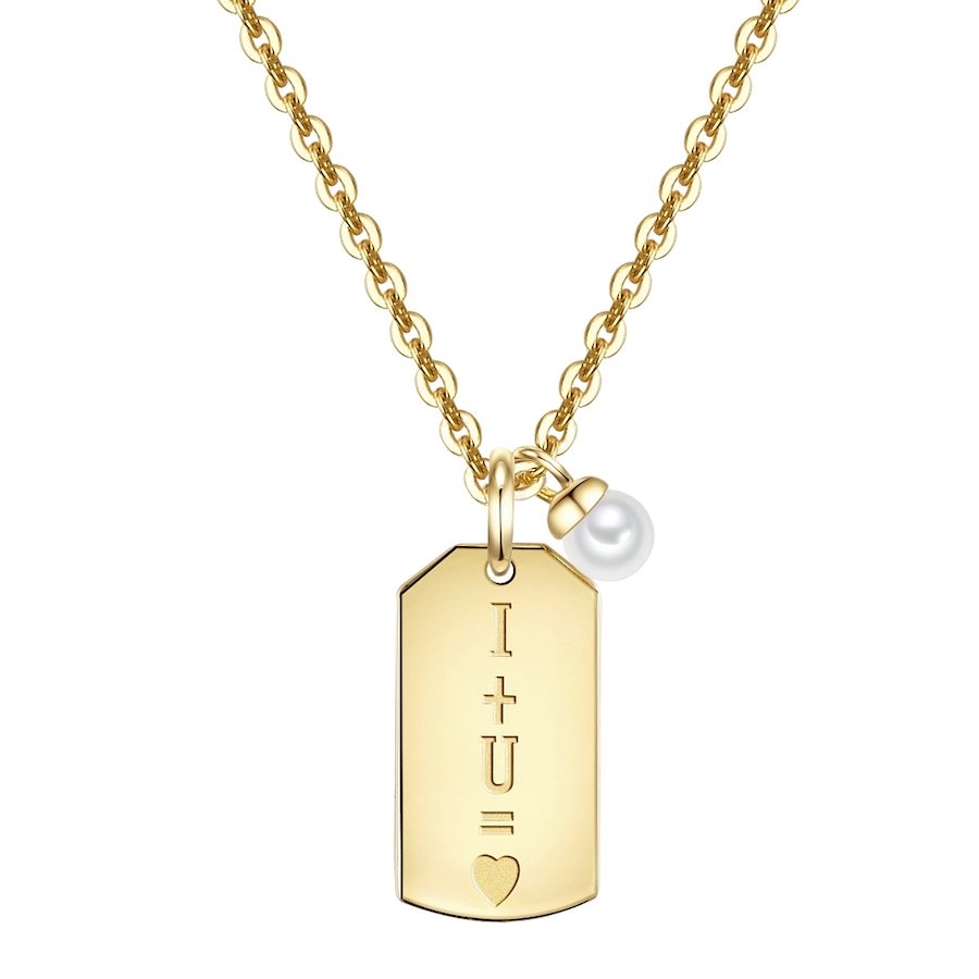 Glanzstücke München Naszyjnik srebrny srebro wysokiej próby Perła hodowlana słodkowodna żółte złoto Naszyjniki 1 ct Damski