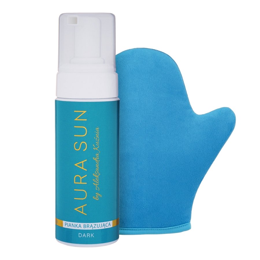 Aura Sun Pianka brązująca Dark + rękawica Samoopalacze 150 ml Damski
