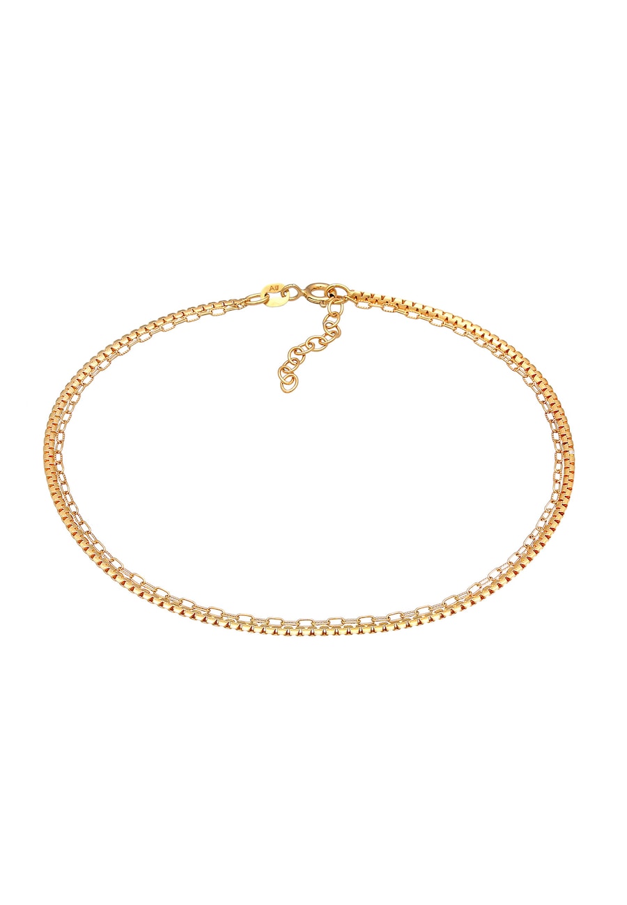 Elli Damska bransoletka na kostkę Basic Trend ze srebra próby 925 Sterling Silver Bransoletki na nogę 1 ct Damski