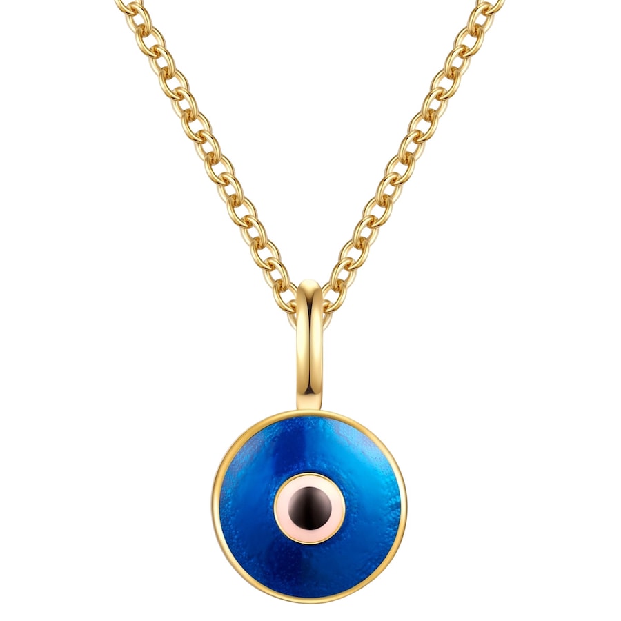 Glanzstücke München Naszyjnik Oko Nazara z Srebra Sterling w zlocie Naszyjniki 1 ct Damski