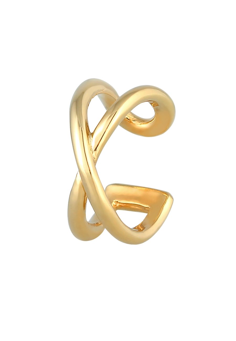 Elli Damska nausznica Single Cross Trend Blogger w srebrze 925 Sterling Silver Nausznice 1 ct Damski