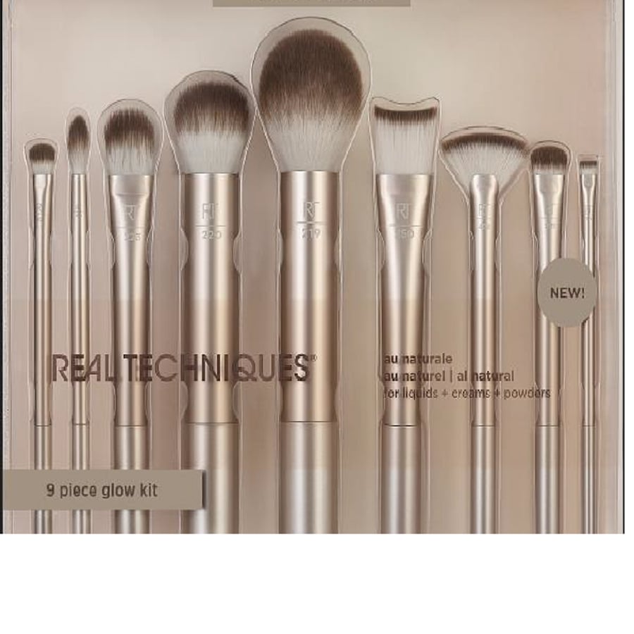 Real Techniques 9 Piece Glow Kit Zestawy pędzli do makijażu 1 ct 1 szt.