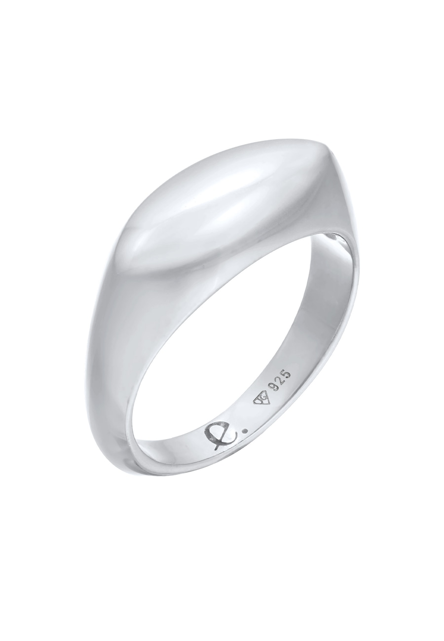 Elli PREMIUM Damski sygnet z markizem Design Basic ze srebra rodowanego próby 925 Sterling Silver Pierścionki 1 ct