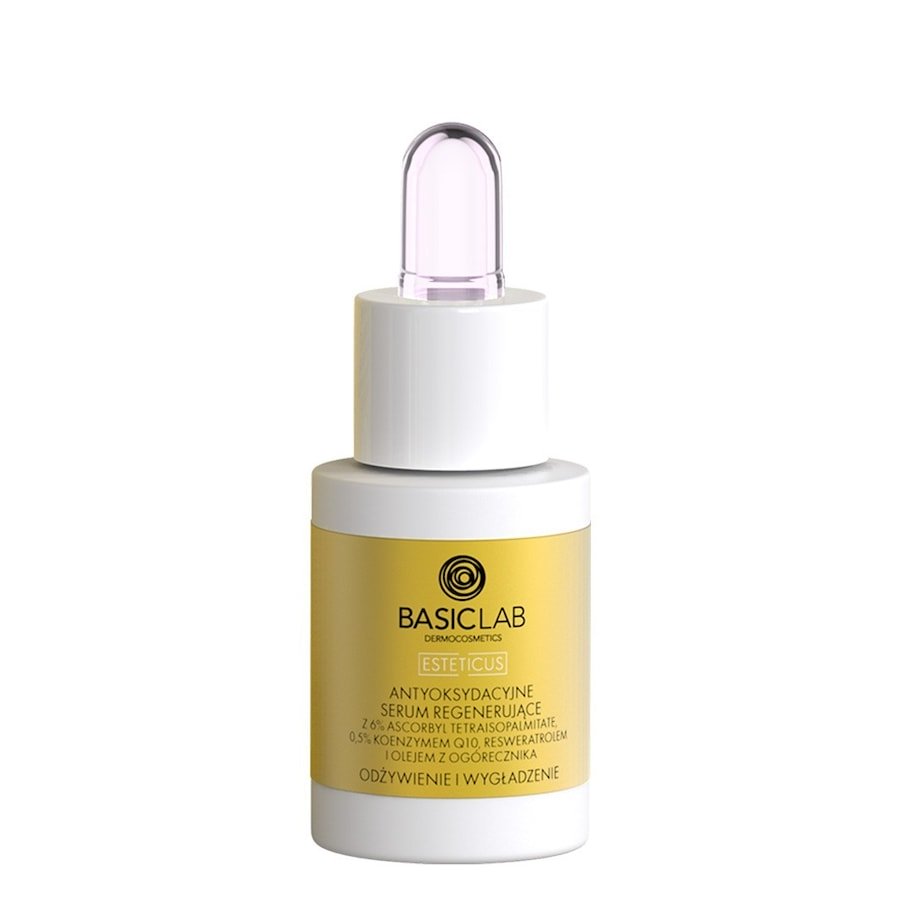 BasicLab ANTYOKSYDACYJNE SERUM REGENERUJĄCE ODŻYWIENIE I WYGŁADZENIE 15 ml Kolagen do twarzy