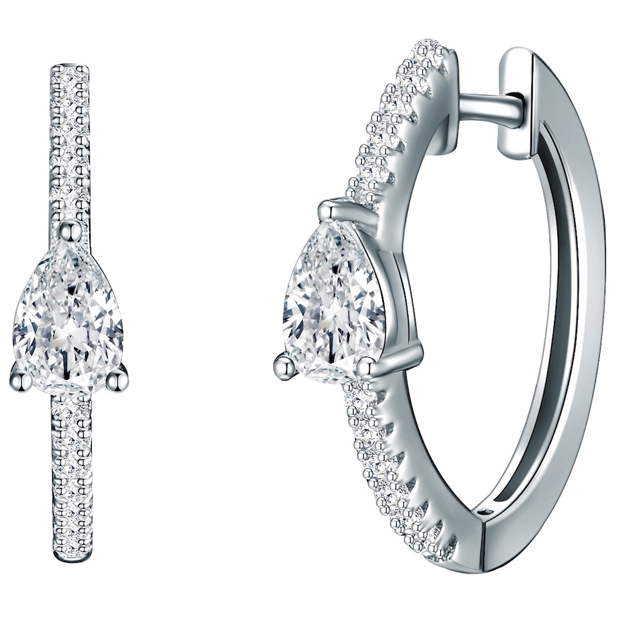 Trilani Srebrne kolczyki kreole srebro wysokiej próby Cyrkonia srebrny Kolczyki koła 1 ct Damski