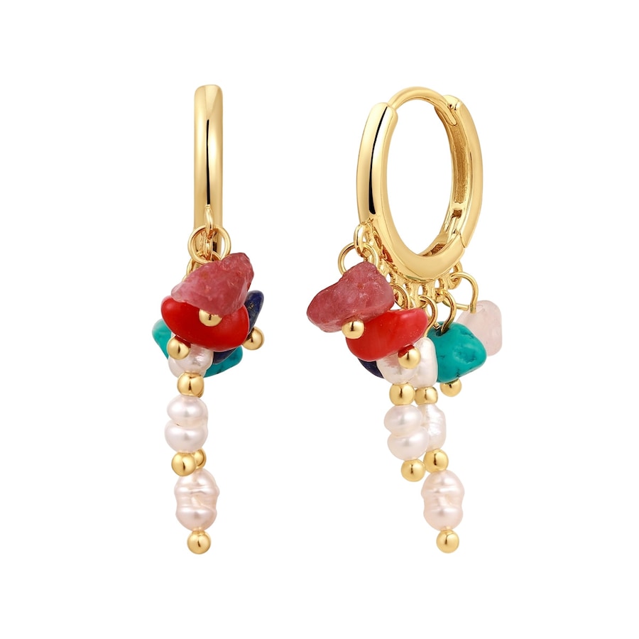 Yokoamii Kolczyki Mosiadz Żółte złoto Kolczyki koła 1 ct Damski