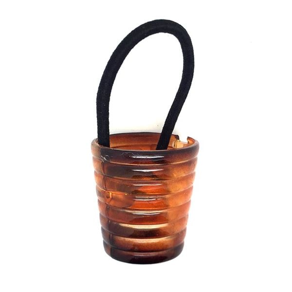 SOHO Klamra na kucyk do włosów z rowkami Gumki do włosów 1 ct Brązowy Damski