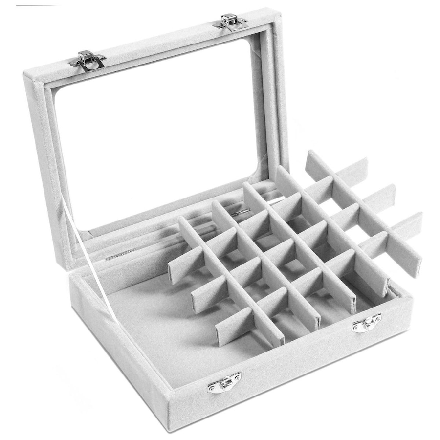 UNIQ Welurowe pudełko na biżuterię Akcesoria 1 ct Srebrny