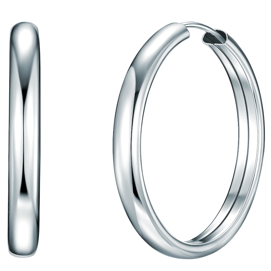 Rafaela Donata Srebrne kolczyki kreole srebro wysokiej próby srebrny Kolczyki koła 1 ct Damski