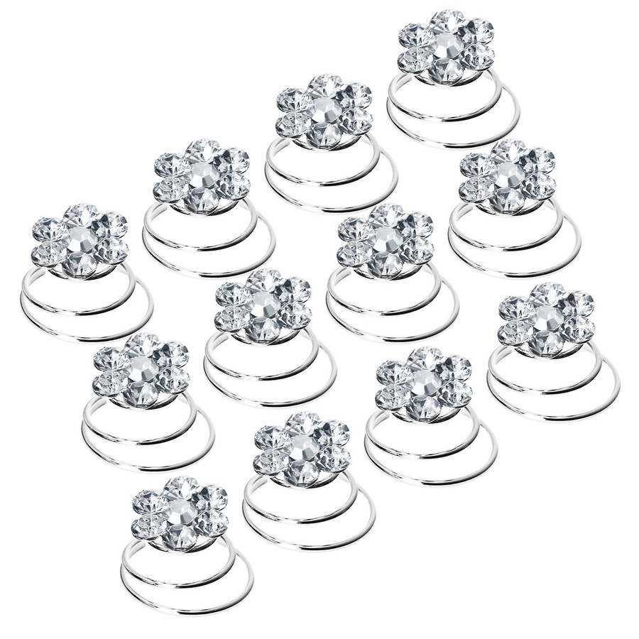 SOHO SOHO akcesoria do włosów/spirale z kryształkiem Ozdoby do włosów 12 ct