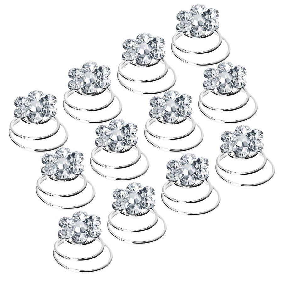 SOHO SOHO akcesoria do włosów/spirale z kryształkiem Ozdoby do włosów 12 ct