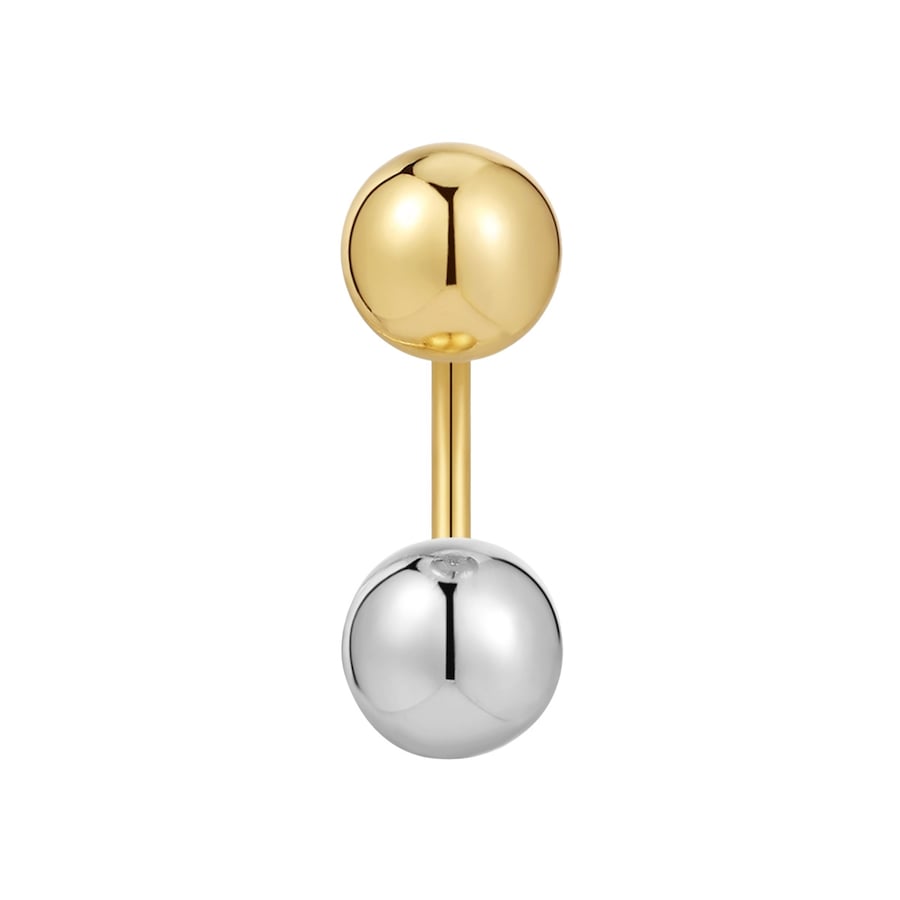 Glanzstücke München Kolczyki Srebro wysokiej próby Srebrny/żółte złoto 1 ct Damski