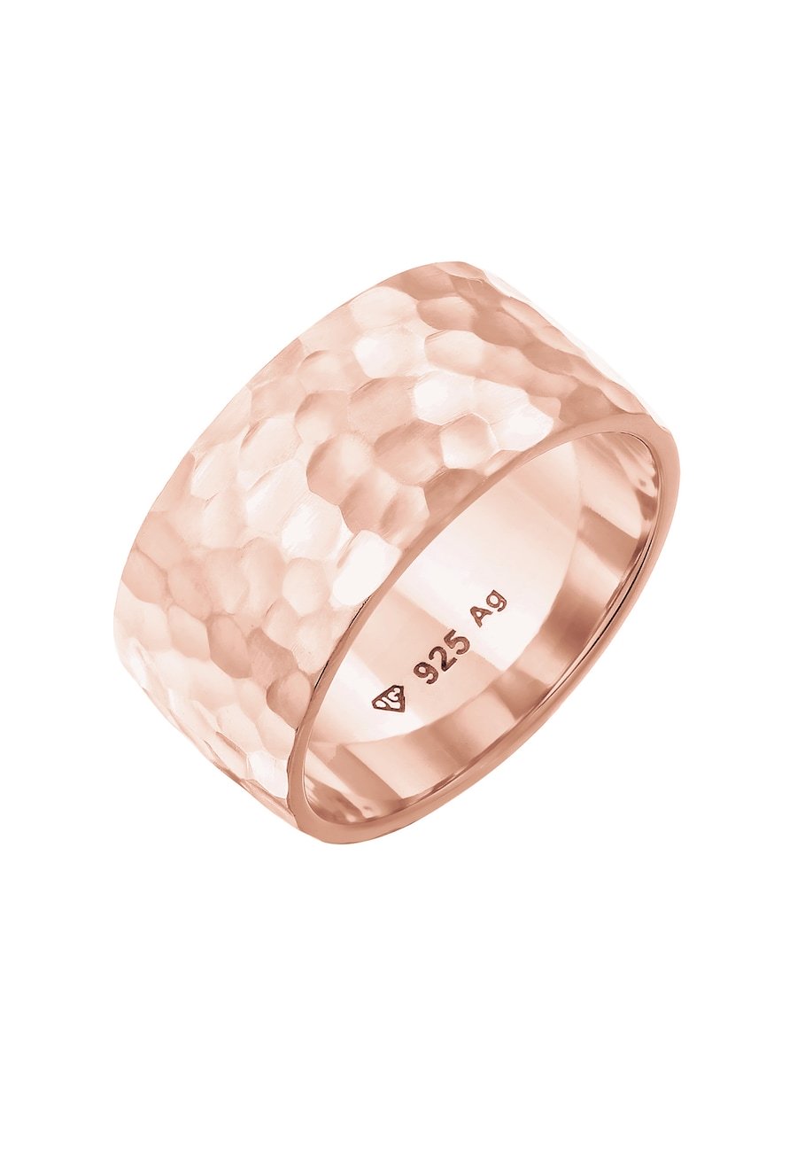 Elli Opaska damska Basic Hammered wykonana ze srebra próby 925 Sterling Silver Pierścionki 1 ct Damski