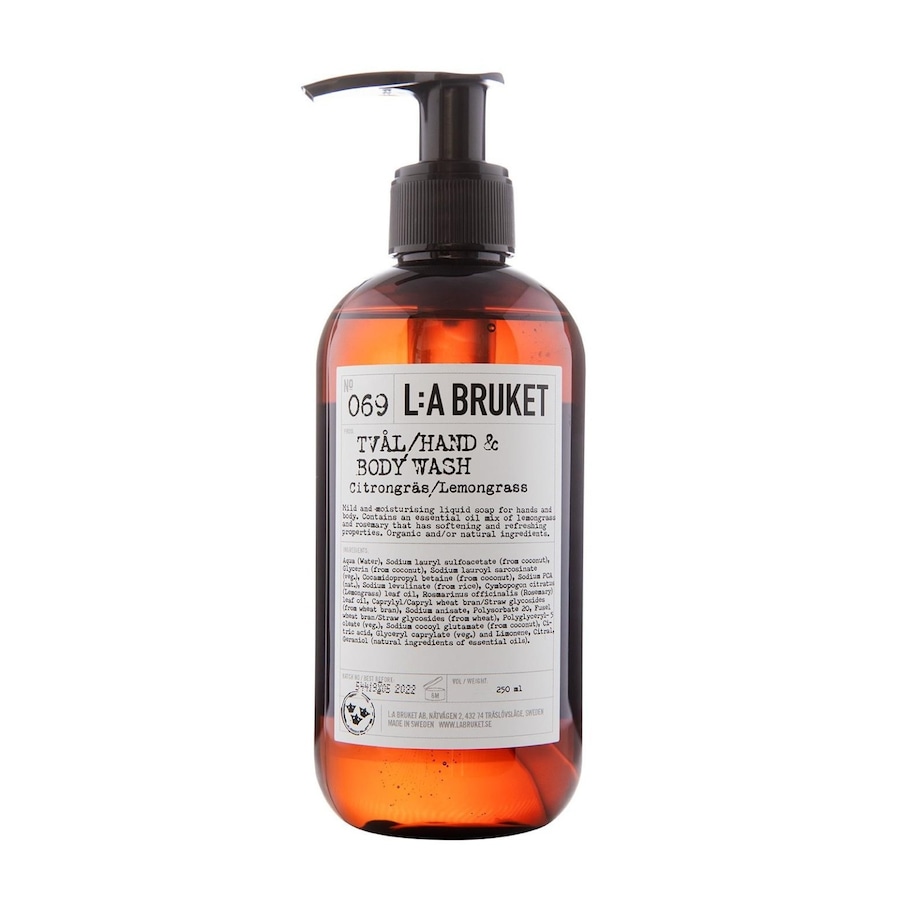 L:A BRUKET No. 069 Liquid Soap Lemongrass Mydła 240 ml