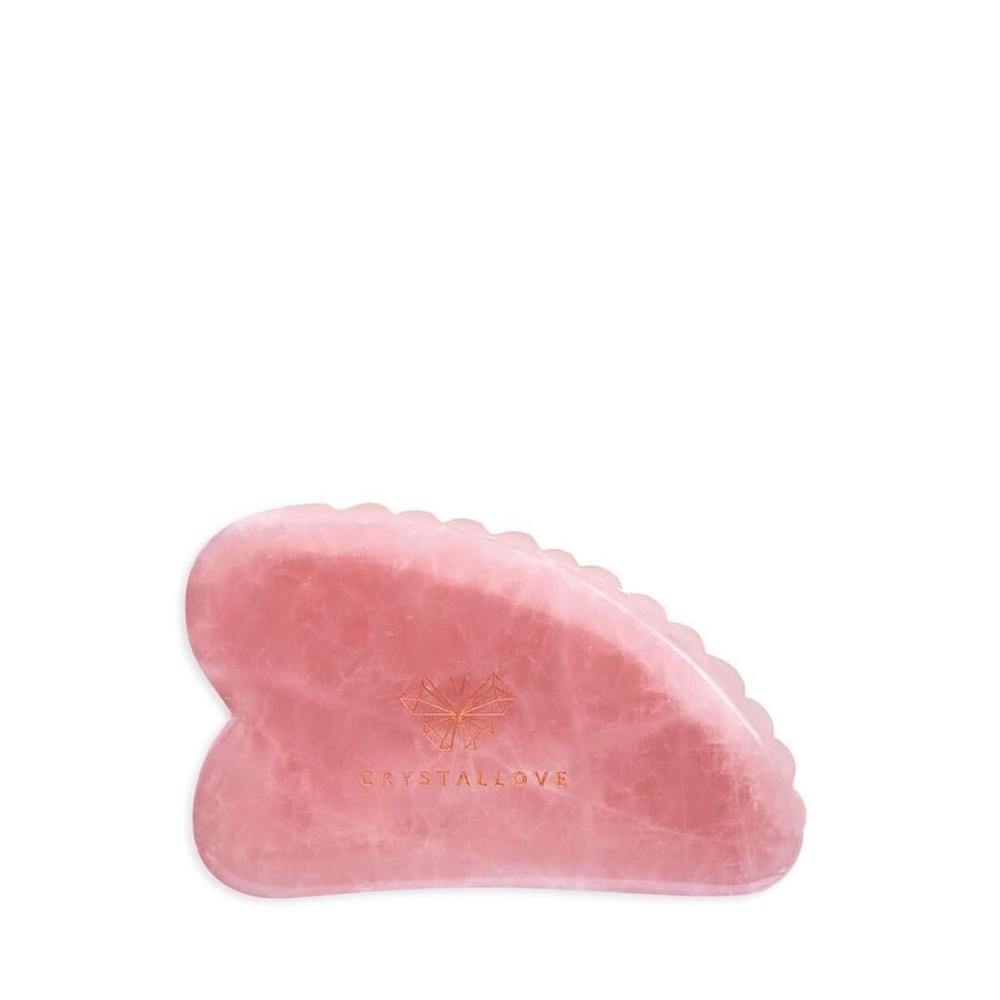 Crystallove Płytka 3D do masażu twarzy Gua Sha z Kwarcu Różowego Urządzenia do masażu twarzy 1 ct