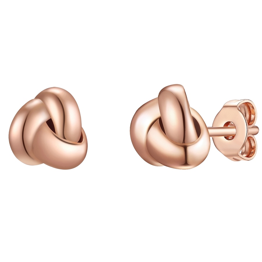 Trilani Srebrne kolczyki sztyfty srebro wysokiej próby różowe złoto Kolczyki 1 ct Damski