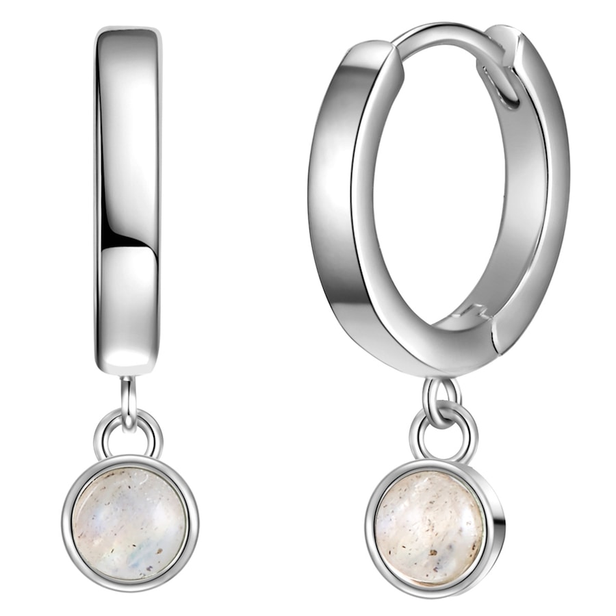 Glanzstücke München Kolczyki z Srebro wysokiej próby w Srebrny Kolczyki koła 1 ct Damski