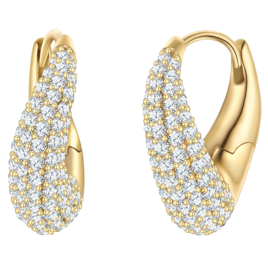 Glanzstücke München Kolczyki Srebro wysokiej próby Żółte złoto Kolczyki koła 1 ct Damski