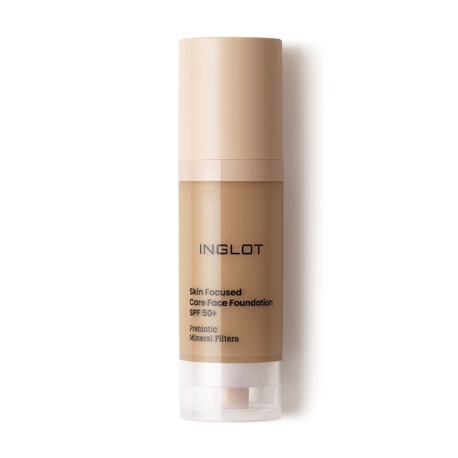 Inglot PIELĘGNACYJNY PODKŁAD DO TWARZY SKIN FOCUSED SPF 50 INGLOT 302 IVORY BEIGE Podkłady 30 ml 313 - WARM OLIVE