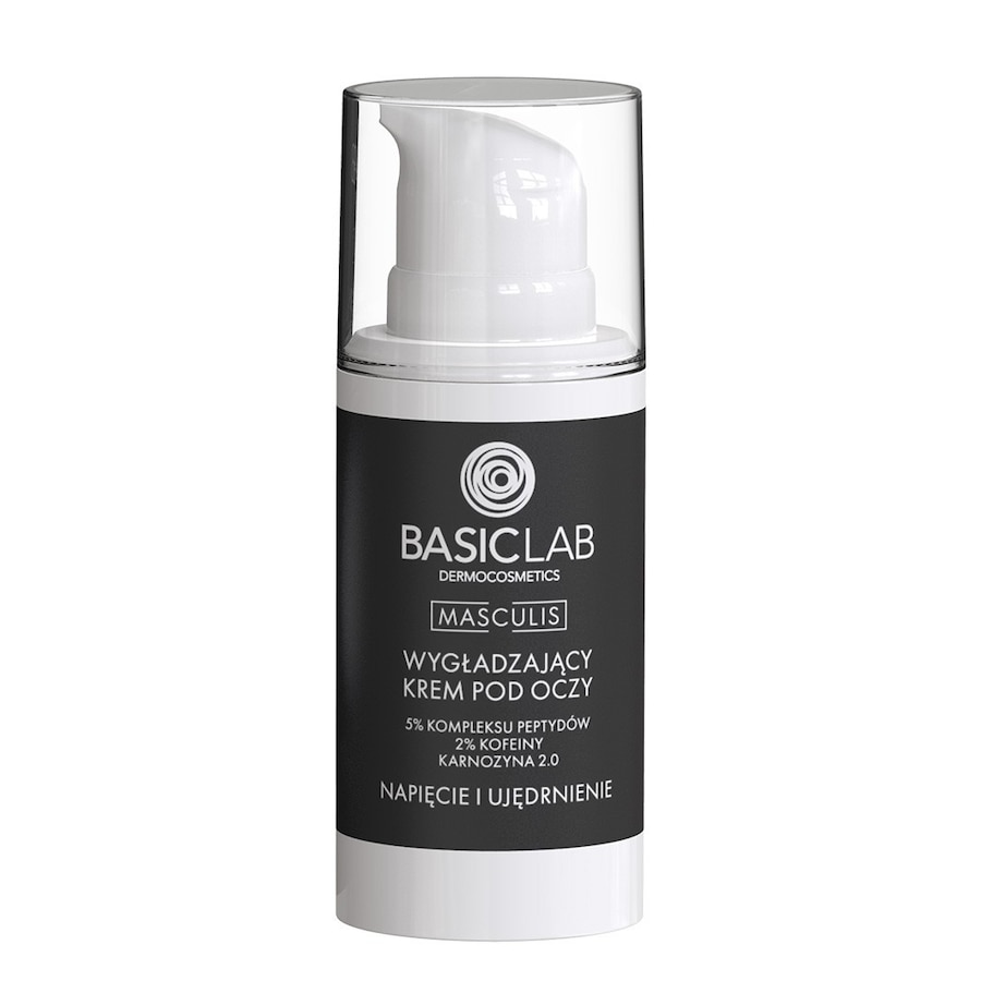 BasicLab BasicLab Masculis WYGŁADZAJĄCY KREM POD OCZY 5% KOMPLEKSU PEPTYDÓW 2% KOFEINY 2.0 KARNOZYNA NAPIĘCIE I UJĘDRNIENIE 15 ml Kremy pod oczy