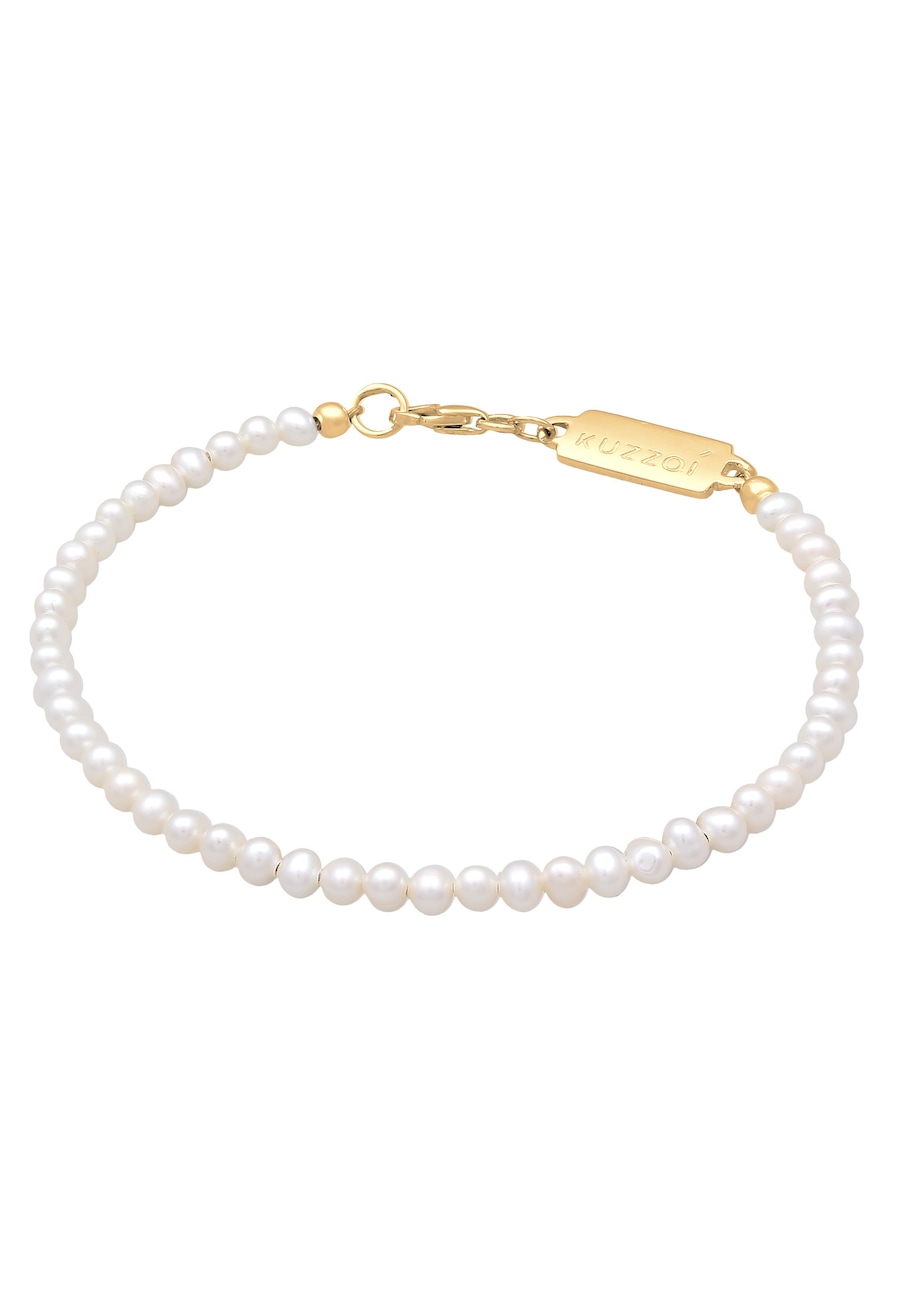 KUZZOI Męski Vintage Trend z perły hodowlana słodkowodna ze srebra próby 925 Sterling Silver Biżuteria męska 1 ct Męskie