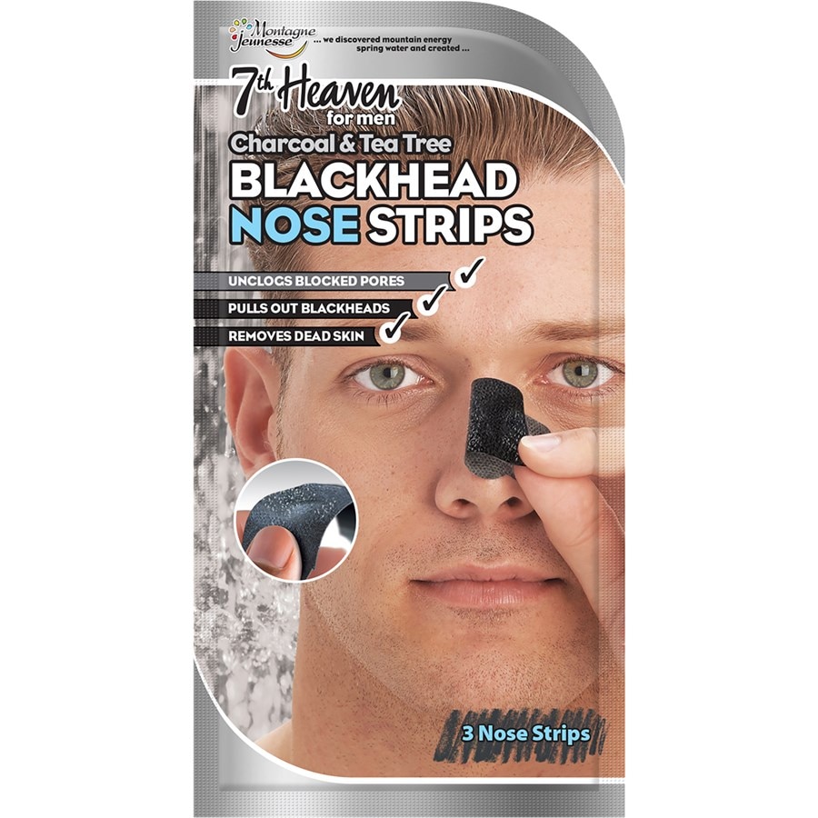 7th. Heaven Black Head Nose Strips Maseczki nawilżające 3 ct Męskie