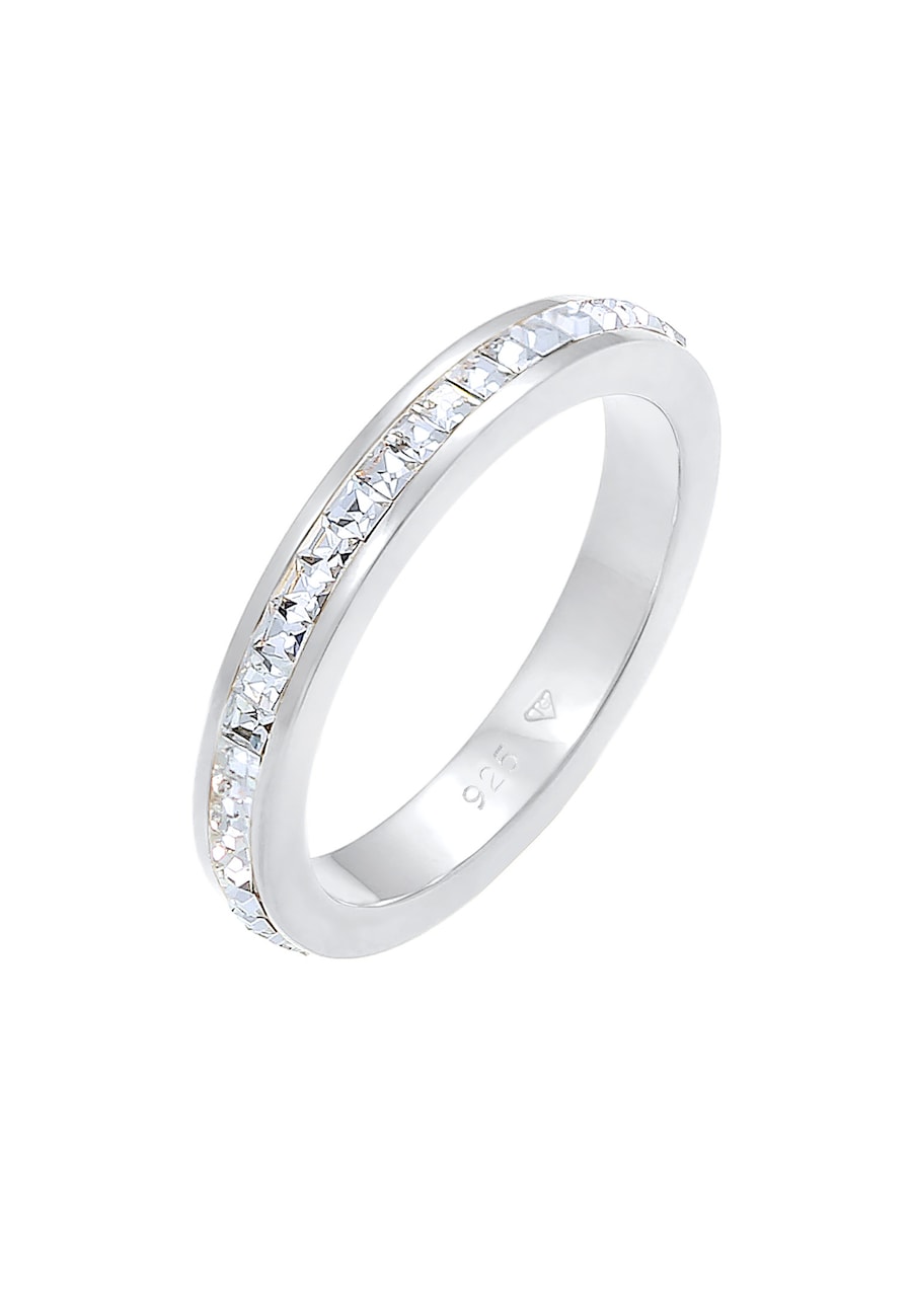 Elli PREMIUM Damski Bandring Elegant z kryształami w srebra próby 925 Pierścionki 1 ct