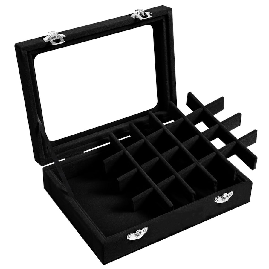 UNIQ Welurowe pudełko na biżuterię Akcesoria 1 ct Czarny