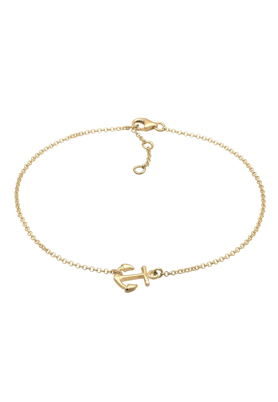 Elli Damska bransoletka na kostkę kotwica Maritim w srebrze 925 Sterling Silver Bransoletki na nogę 1 ct Damski