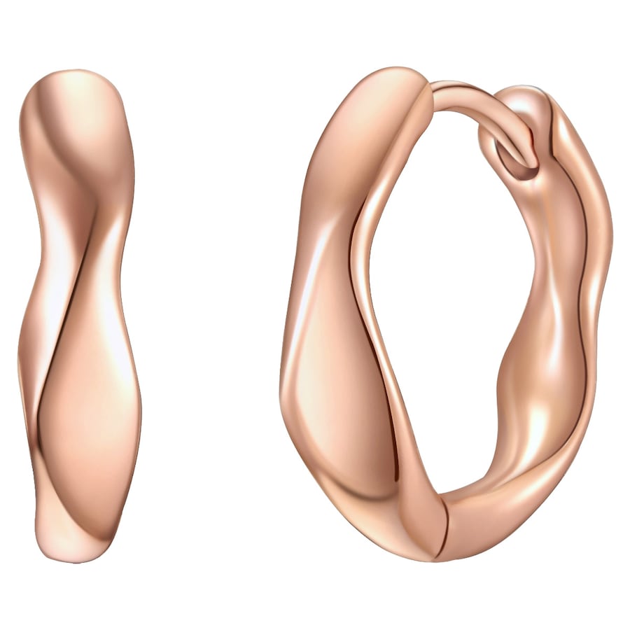 Glanzstücke München Kolczyki z Srebro wysokiej próby w Różowy złoty Kolczyki koła 1 ct Damski